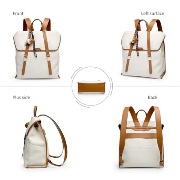 Vintage PU Leather Backpack Convertible Anti-Theft Travel School Business Unisex main image 5